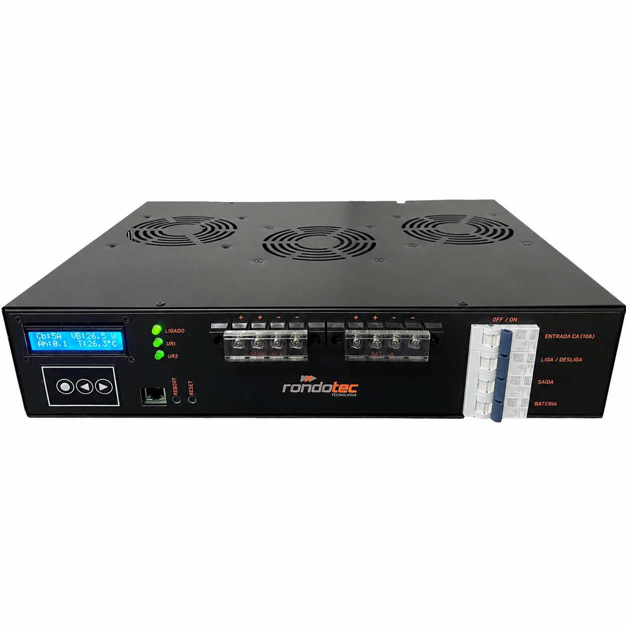Retificador 24V 40A SNMP com Inversor 220VCA Senoidal Rack 19" V5
