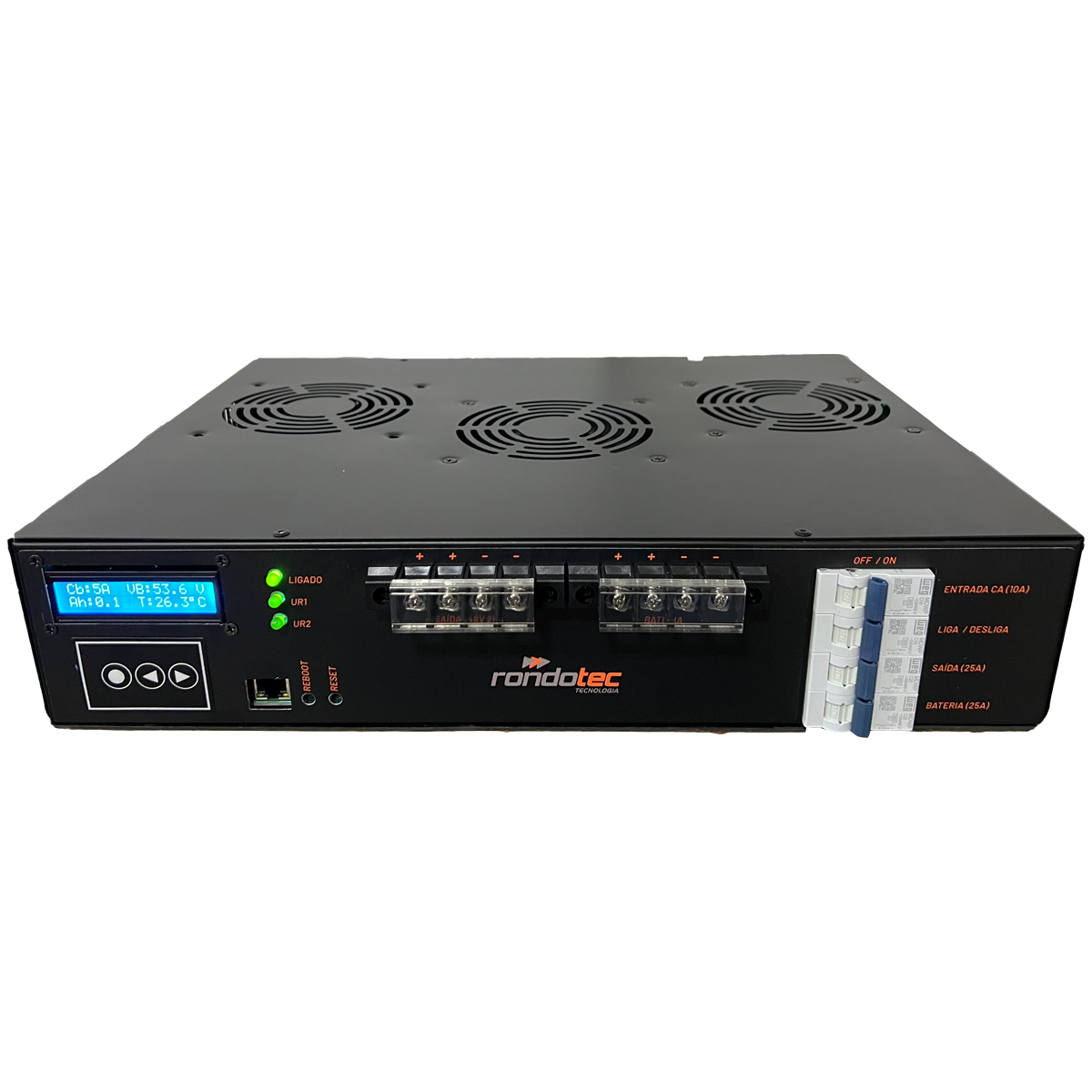 Retificador Nobreak -48V 40A (10A+30A) SNMP Rack 19" V5+
